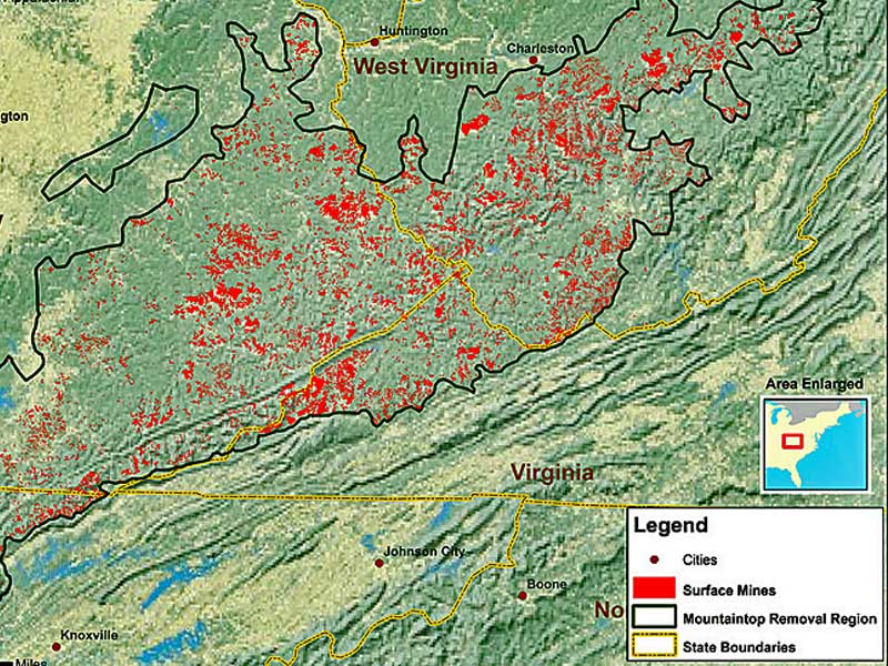 West Virginia Mining Map