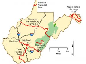 West Virginia Byway Map